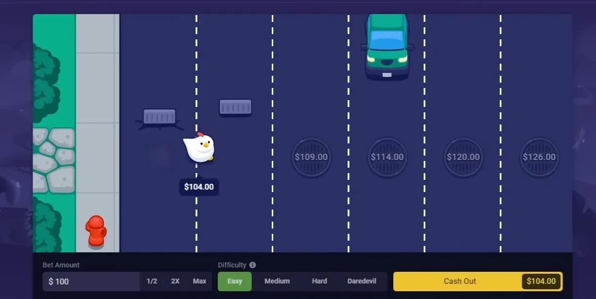 Roobet Crossy Road demo